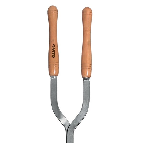 VITO - Pelle croisée 2 manches pour trous de poteaux Acier trempé Manche Bois 121.5 cm VITO - large
