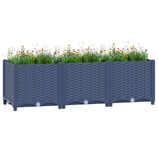 VIDAXL - vidaXL Lit surélevé 120x40x38 cm Polypropylène - large