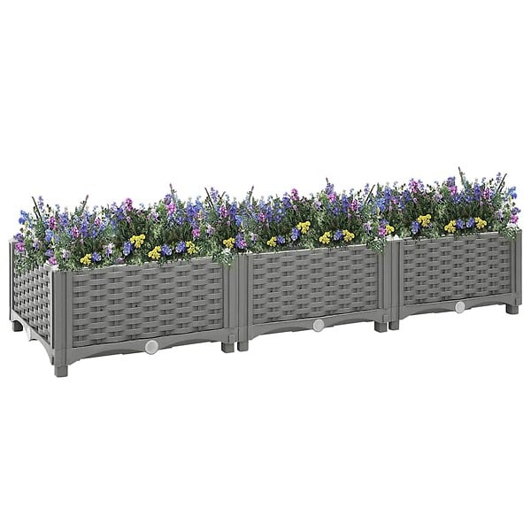 VIDAXL - vidaXL Lit surélevé 120x40x23 cm Polypropylène - large