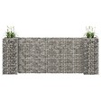 VIDAXL - vidaXL Jardinière à  gabion en H Fil d'acier 260x40x100 cm - vignette