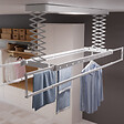 FOXYDRY - Étendoir électrique mur ou plafond avec télécommande – gris – 122x52x30 cm - FOXYDRY PRO 120 - vignette