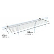 FOXYDRY - Étendoir balcon pliable et inclinable anti-rouille – blanc – 162x63x8 cm - FOXYDRY DUO - vignette