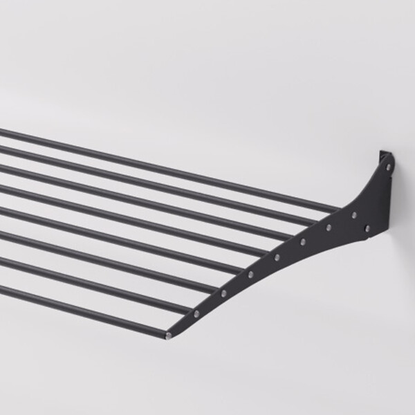 FOXYDRY - Étendoir à linge mural pour intérieur et extérieur – noir – 100x50x10 cm - FOXYDRY Fold 100 - large