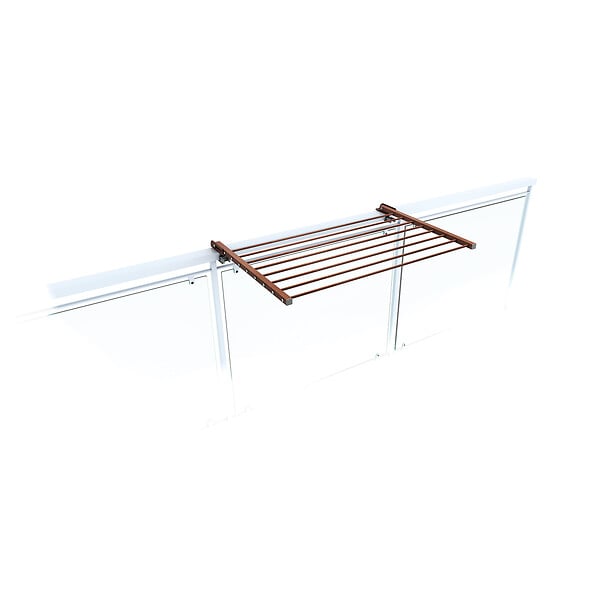 FOXYDRY - Étendoir balcon pliable et inclinable anti-rouille – corten – 82x63x8 cm - FOXYDRY DUO - large