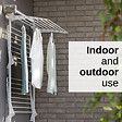 FOXYDRY - Étendoir mural 3 grilles aluminium résistant – gris – 128x52x137 cm - FOXYDRY Tower - vignette