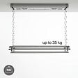FOXYDRY - Séchoir électrique de plafond en aluminium avec télécommande – gris – 122x57x30 cm - FOXYDRY Air 120 - vignette