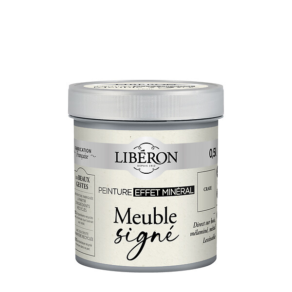 LIBERON - Meuble signé, Peinture Effet minéral Craie 0,5L - large