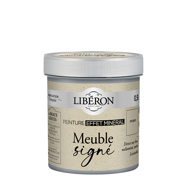 LIBERON - Meuble signé, Peinture Effet minéral Pierre 0,5L - large