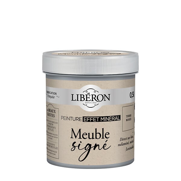LIBERON - Meuble signé, Peinture Effet minéral Terre 0,5L - large