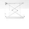 FOXYDRY - Étendoir de plafond manuel en aluminium résistant – blanc – 152x54x25 cm - FOXYDRY Mini 150 - vignette