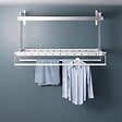 FOXYDRY - Étendoir électrique mur ou plafond en aluminium résistant – gris – 122x52x70 cm - FOXYDRY PRO 120 - vignette