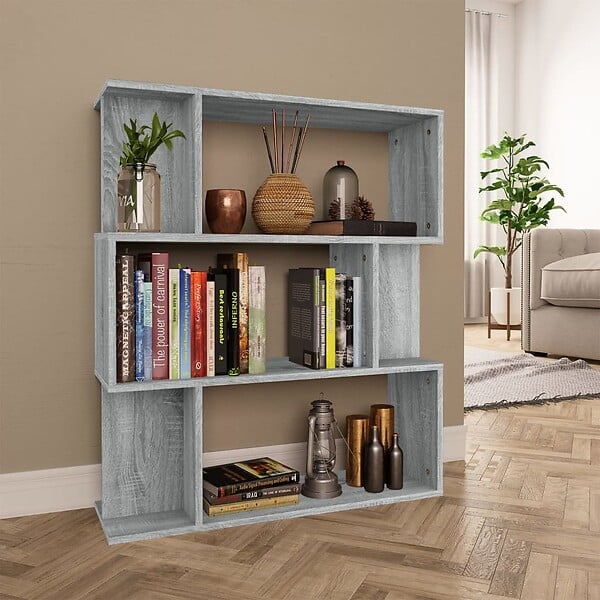 VIDAXL - vidaXL Bibliothèque/Cloison Sonoma gris 80x24x96 cm Bois d'ingénierie - large