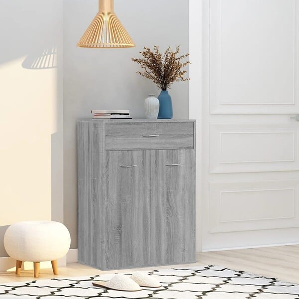VIDAXL - vidaXL Armoire à  chaussures Sonoma gris 60x35x84 cm Bois d'ingénierie - large
