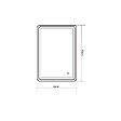 LUXURYBAIN - LuxuryBain- Miroir de salle de bain LED 50x70cm à luminosité variable rectangulaire - vignette