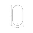 LUXURYBAIN - LuxuryBain- Miroir de salle de bain LED 45x90cm ovale anti buée avec cadre en aluminium doré, or - vignette