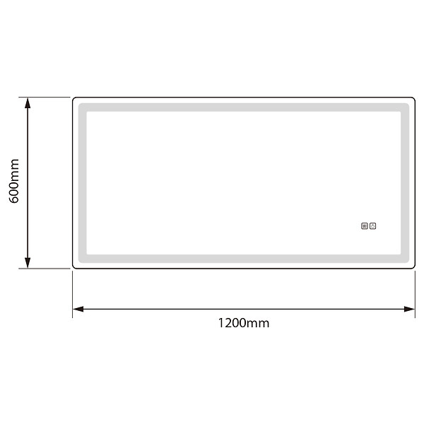 LUXURYBAIN - LuxuryBain- Miroir de salle de bain LED anti buée 120x60cm à luminosité variable rectangulaire - large
