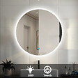 AICA SANITAIRE - AICA Miroir Salle de Bain LED Rond Tactile Suspendu Vertical 60x60cm - vignette