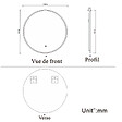 AICA SANITAIRE - AICA Miroir Salle de Bain LED Rond Tactile Suspendu Vertical 60x60cm - vignette