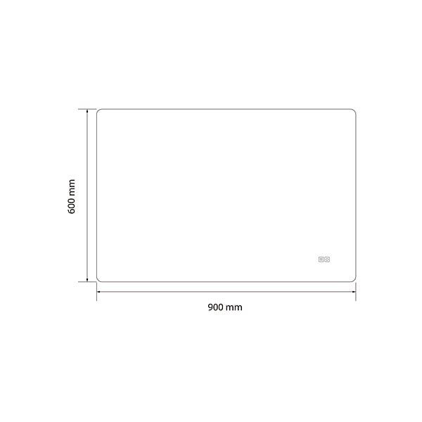 LUXURYBAIN - LuxuryBain- Miroir Salle de Bain LED 90x60cm anti buée et LED 3 couleurs à luminosité Variable LB-85070-90-60 - large