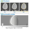 AICA SANITAIRE - AICA Miroir de salle de bain asymétrique 80x55cm led Teardrop Mirror 3 Colours Dimmable + Anti-buée + Mémoire - vignette