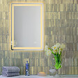 LUXURYBAIN - LuxuryBain- Miroir de salle de bain LED 60x80cm anti buée à luminosité variable rectangulaire - vignette