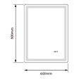 LUXURYBAIN - LuxuryBain- Miroir de salle de bain LED 60x80cm anti buée à luminosité variable rectangulaire - vignette