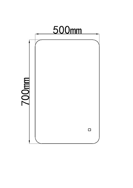 LUXURYBAIN - LuxuryBain- Miroir de salle de bain LED 50x70cm à luminosité variable LB-85070-50-70 - large