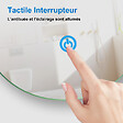 AICA SANITAIRE - AICA Miroir rond LED tactile anti-buée salle de bain suspendu vertical 60x60cm - vignette