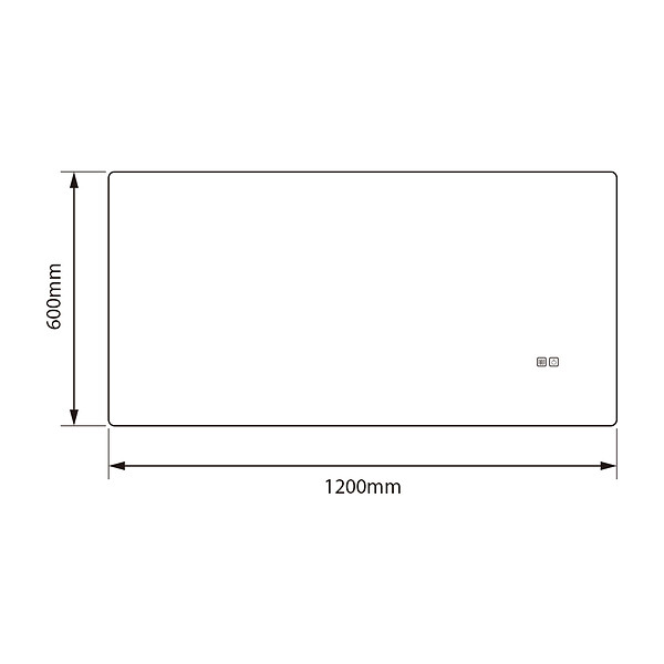 LUXURYBAIN - LuxuryBain- Miroir de salle de bain LED 120x60cm anti buée à luminosité variable rectangulaire - large