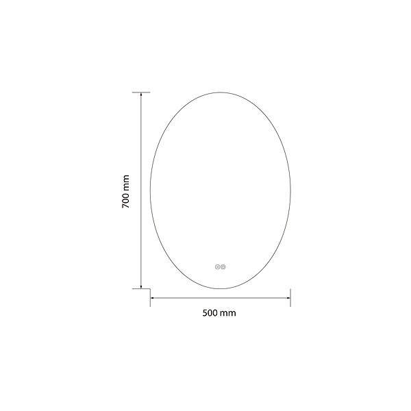 LUXURYBAIN - LuxuryBain- Miroir de salle de bain LED 50x70cm ovale anti buée, LED 3 couleurs et luminosité variable -LB-316080 - large