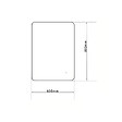 LUXURYBAIN - LuxuryBain- Miroir de salle de bain LED 60x80cm anti buée à luminosité variable avec cadre en aluminium noir - vignette