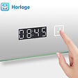 AICA SANITAIRE - Miroir de salle de bain lumineux 80x60cm, Bluetooth + Loupe + Horloge + Anti-buée + Luminosité ajustable Miroir multifonctions - vignette
