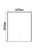 LUXURYBAIN - LuxuryBain- Miroir de Salle de Bain LED 60x80cm avec cadre en aluminium noir LB-126080-60-80 - vignette