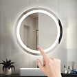 AICA SANITAIRE - AICA Miroir de Salle de Bain LED Rond Anti-Buée et Tactile Suspendu Vertical 60x60cm - vignette
