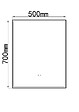 LUXURYBAIN - LuxuryBain- Miroir de salle de bain LED 50x70cm avec cadre en aluminium noir LB-126080-50-70 - vignette