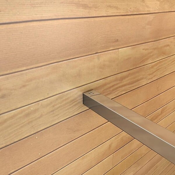 AICA SANITAIRE - AICA barre de stabilisation 90cm pour douche à l'italienne, barre de fixation carrée avec la finition chromée, la pince tournée - large