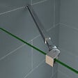 AICA SANITAIRE - Aica Barre De Stabilisation Extensible 73-120cm pour douche à l'italienne, Barre De Fixation Carrée En Aluminium Avec La Finition Chromée - vignette