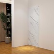 AICA SANITAIRE - Panneau de douche mural effet marbre blanc 80x210cm avec deux profilés blancs,AICA Sanitaire - vignette