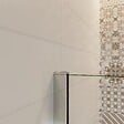 AICA SANITAIRE - Paroi de douche 40+40x200cm avec barre de fixation 90cm en carré, verre 8mm clair de sécurité, AICA paroi de douche à l'italienne avec retour pivotant 40cm - vignette