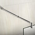 AICA SANITAIRE - Paroi de douche 130x200cm avec barre de fixation 70-120cm en cylindrique, profilé en chromé, AICA paroi de douche à l'italienne en 8mm verre anticalcaire et securit - vignette