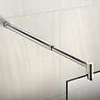 AICA SANITAIRE - Paroi de douche sablé 100x200cm avec barre de fixation 70-120cm en cylindrique, paroi de douche à l'italienne en 8mm verre dépoli et anticalcaire - vignette