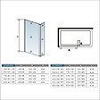 AICA SANITAIRE - AICA paroi de douche industrielle noire 100x200cm avec un retour pivotant 40cm livré avec une barre de stabilisation 90cm - vignette