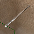 AICA SANITAIRE - Paroi de douche 110x200cm avec barre de fixation 73-120cm en carré, AICA paroi de douche à l'italienne en 8mm verre bande centrale dépoli - vignette