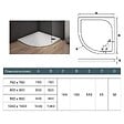 AICA SANITAIRE - Receveur de douche blanc quart de cercle 90x90cm - vignette