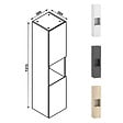 AICA SANITAIRE - Ensemble meuble Salle de Bain 120cm avec colonne et miroir lumineux anthracite - vignette