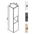 AICA SANITAIRE - Ensemble meubles Salle de Bain 120cm avec colonne + miroir lumineux 3 couleurs + dimmable Anthracite - vignette