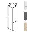 AICA SANITAIRE - Ensemble meubles Salle de Bain 120cm avec colonne et miroir lumineux 3 couleurs Anthracite - vignette