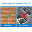 AICA SANITAIRE - Aica Sanitaire 99(L)x45(W)x40cm(H)cm Meuble salle de bain anthtacite 2 portes avec une vasque à suspendre - vignette