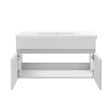 AICA SANITAIRE - AICA Meuble de salle de bain 80cm à double porte, suspendu, blanc - vignette
