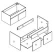 AICA SANITAIRE - AICA Meuble de salle de bain 80cm à double porte, suspendu, blanc - vignette